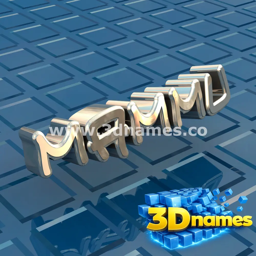 mammu in Blue Bling style - 3D name wallpaper