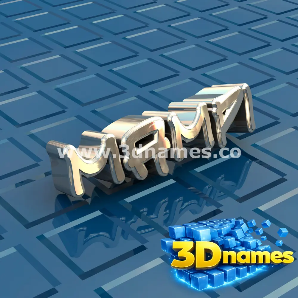mampi in Blue Bling style - 3D name wallpaper