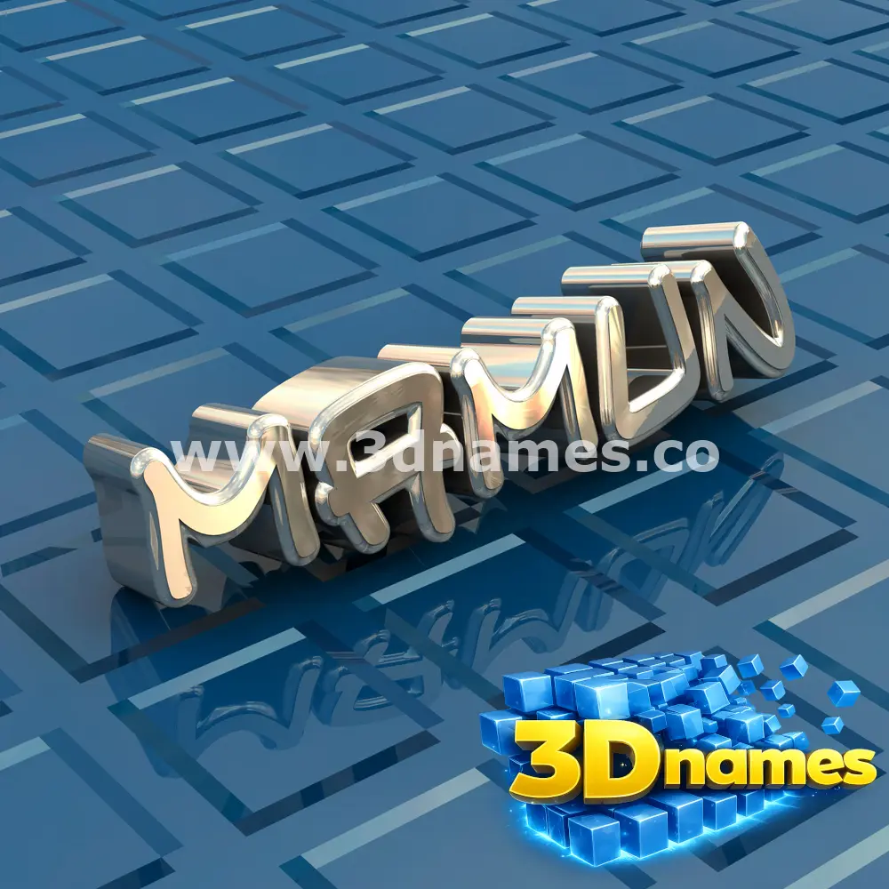 mamun in Blue Bling style - 3D name wallpaper