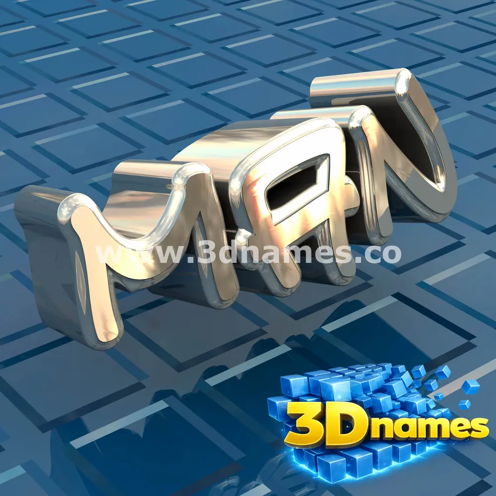 man in Blue Bling style - 3D name wallpaper