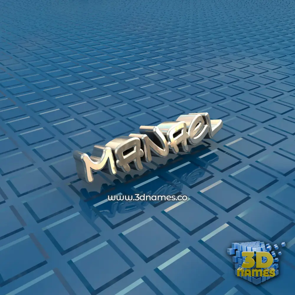 manael in Blue Bling style - 3D name wallpaper