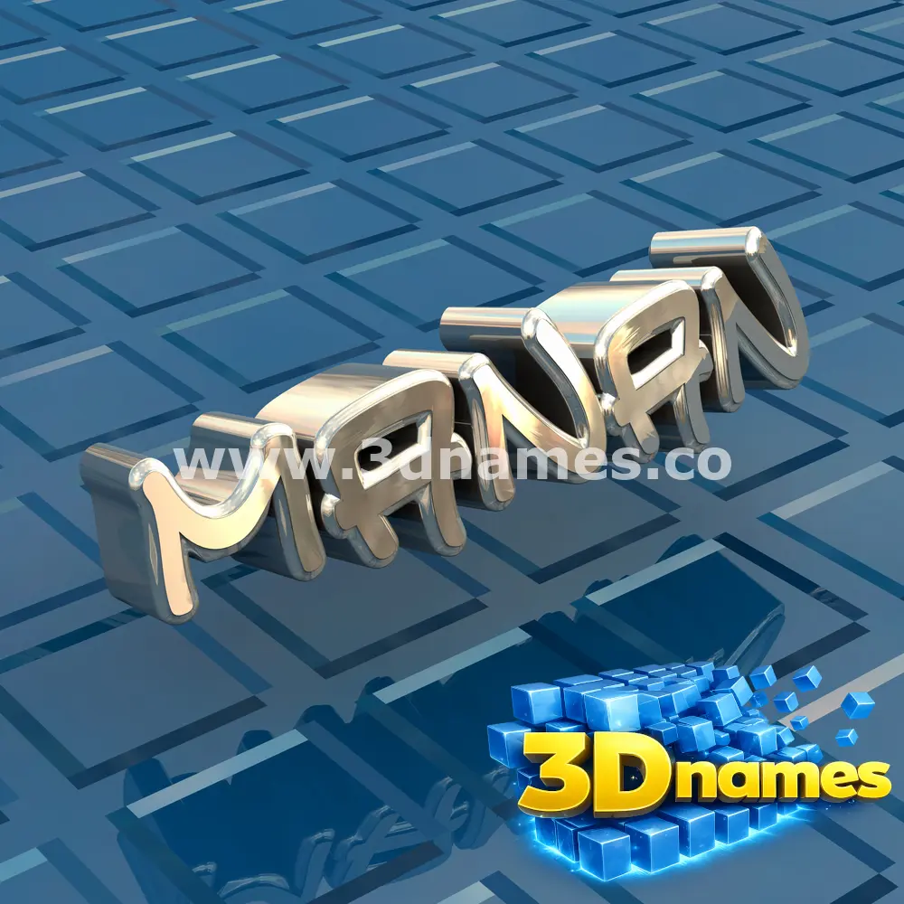 manan in Blue Bling style - 3D name wallpaper