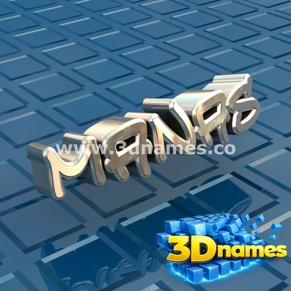 manas in Blue Bling style - 3D name wallpaper