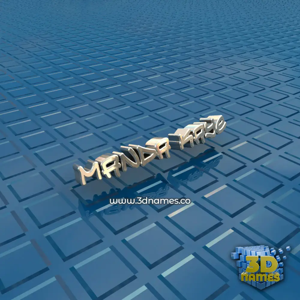 manda kaye in Blue Bling style - 3D name wallpaper