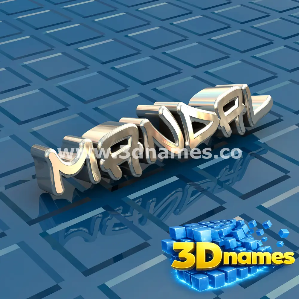 mandal in Blue Bling style - 3D name wallpaper