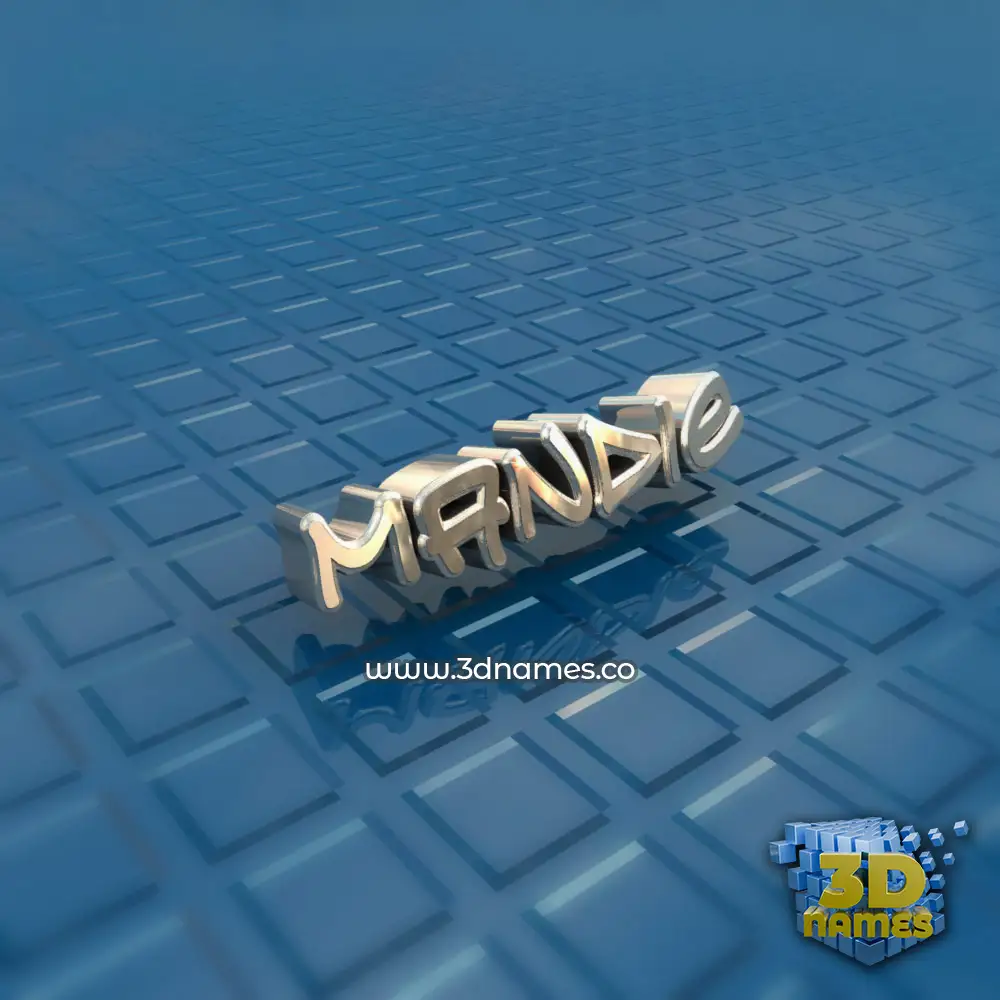 mandie in Blue Bling style - 3D name wallpaper