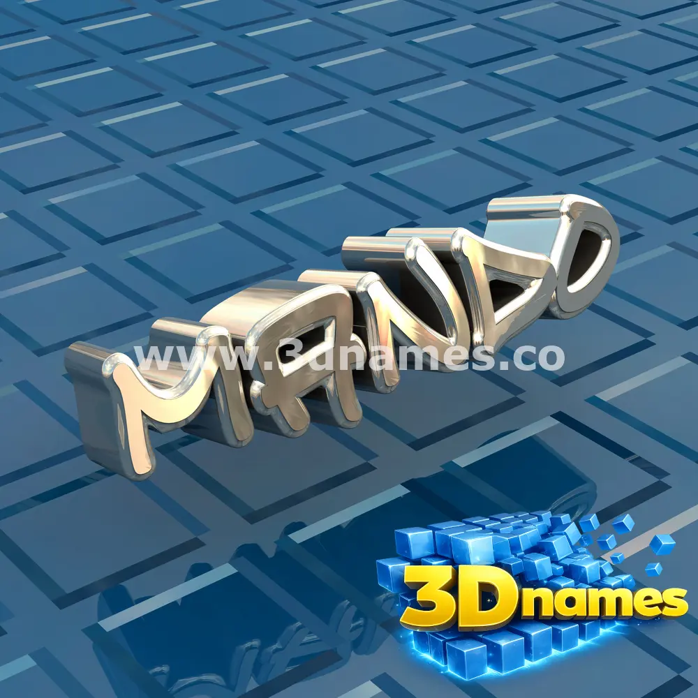 mando in Blue Bling style - 3D name wallpaper