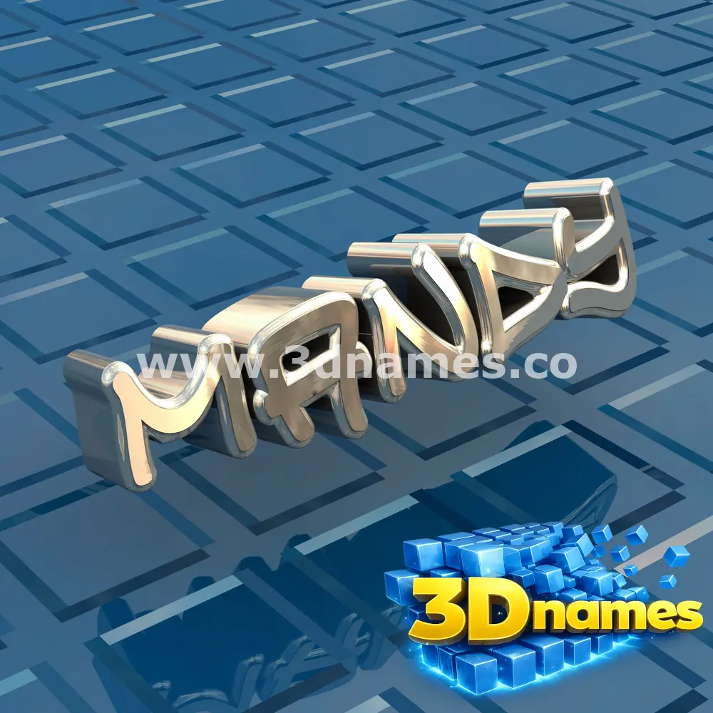 mandy in Blue Bling style - 3D name wallpaper