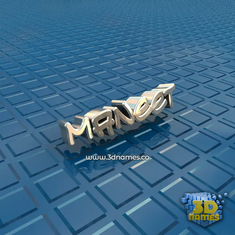 maneet in Blue Bling style - 3D name wallpaper