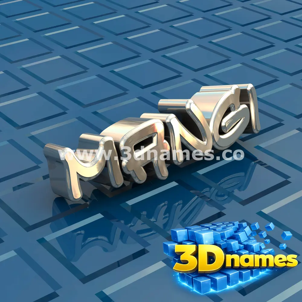 mangi in Blue Bling style - 3D name wallpaper