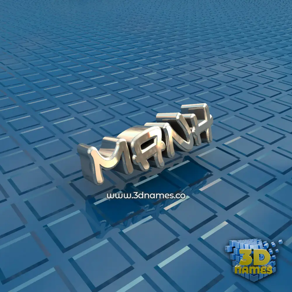 manh in Blue Bling style - 3D name wallpaper