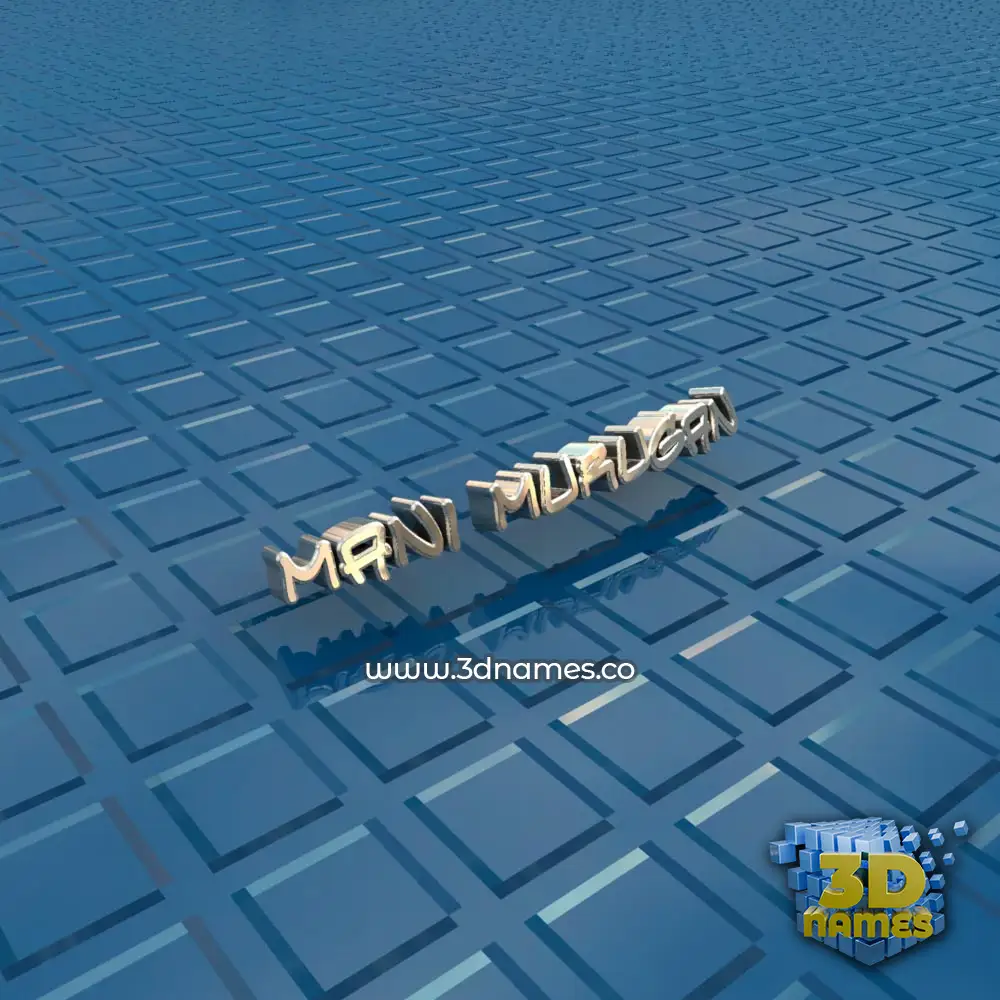mani murugan in Blue Bling style - 3D name wallpaper