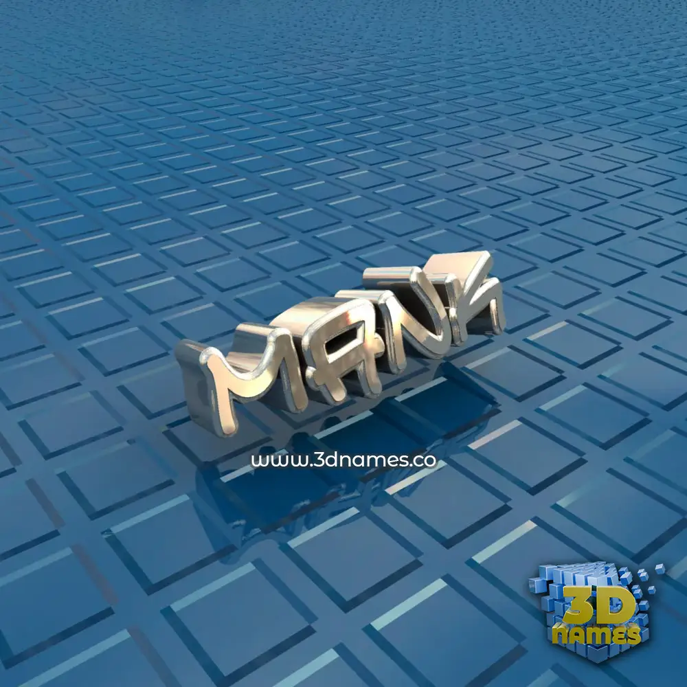 mank in Blue Bling style - 3D name wallpaper