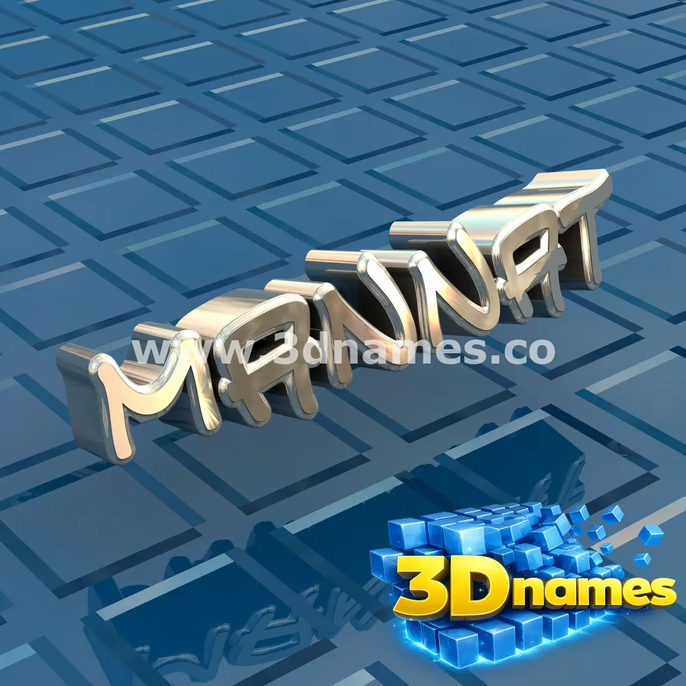 mannat in Blue Bling style - 3D name wallpaper