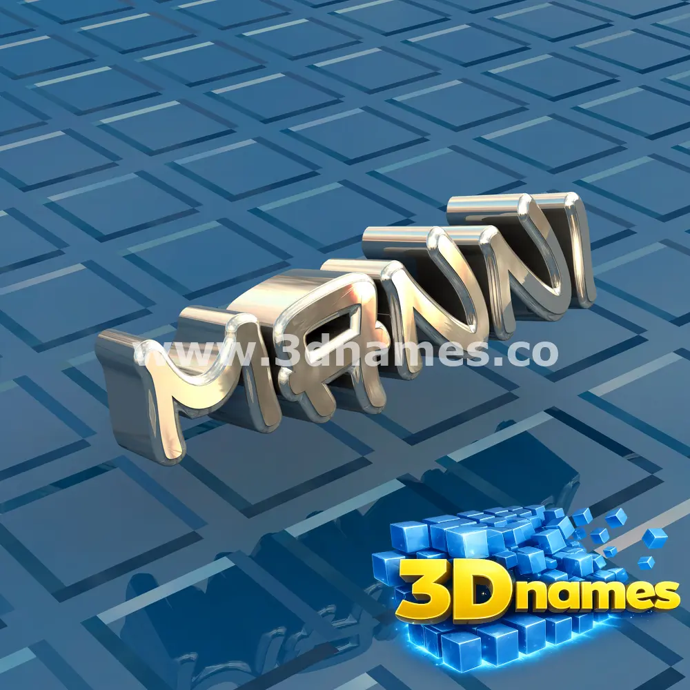 manni in Blue Bling style - 3D name wallpaper