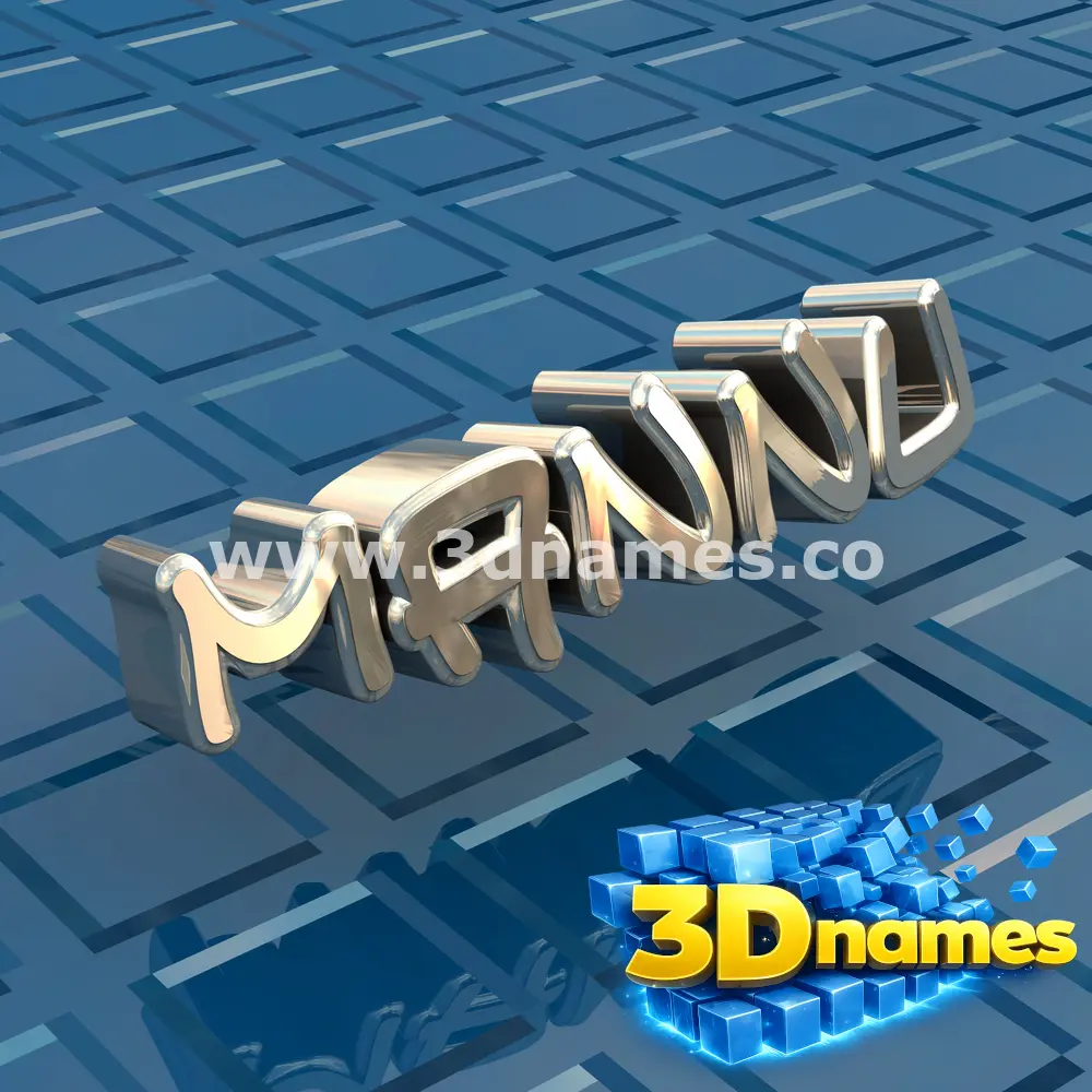 mannu in Blue Bling style - 3D name wallpaper