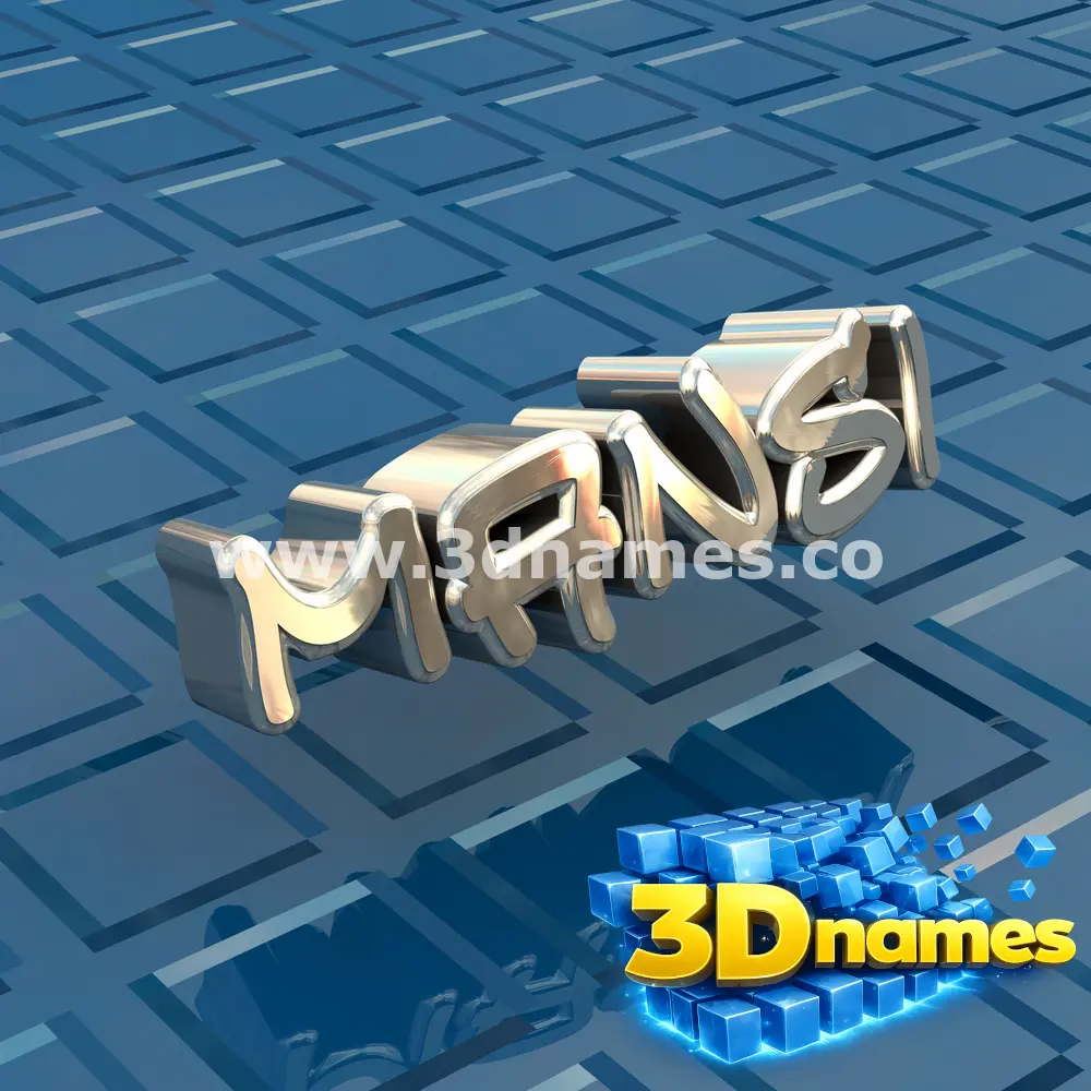 mansi in Blue Bling style - 3D name wallpaper