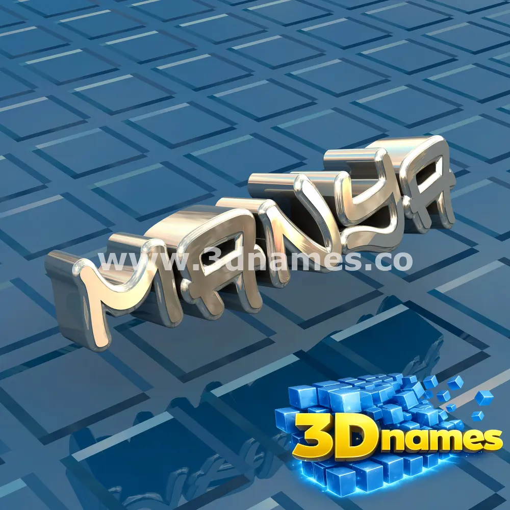 manya in Blue Bling style - 3D name wallpaper