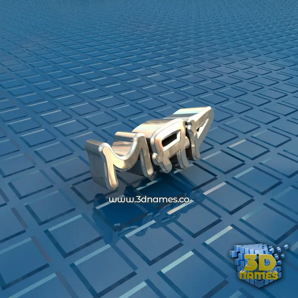 map in Blue Bling style - 3D name wallpaper