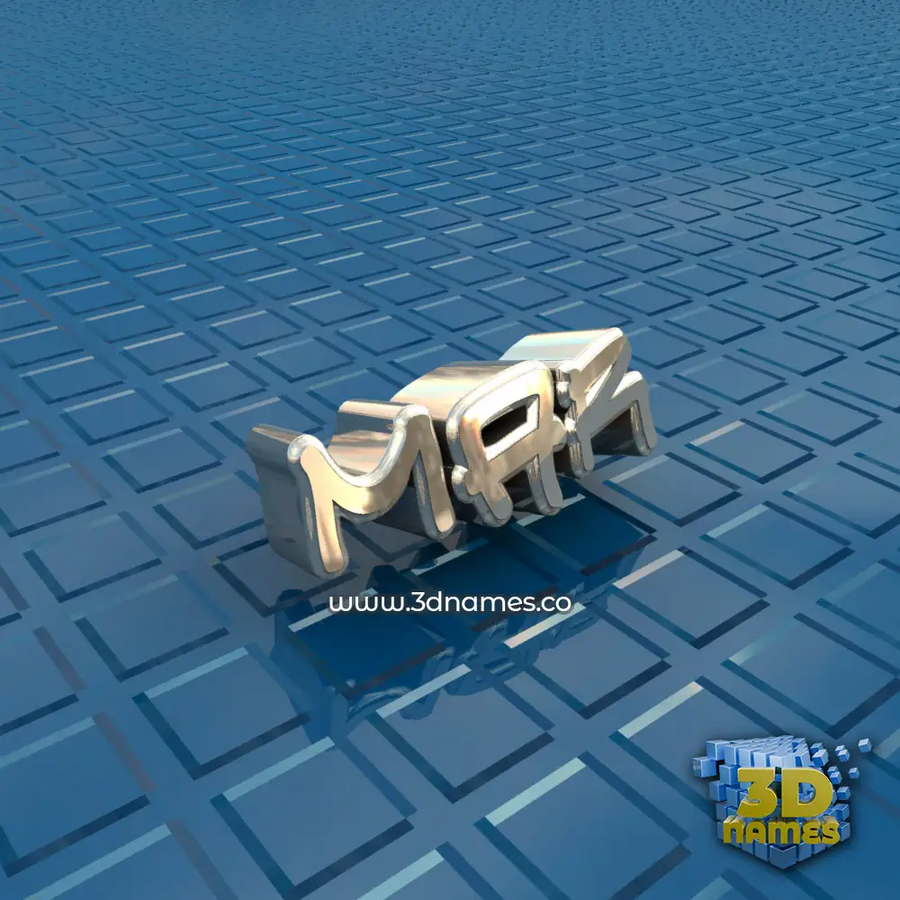 mar in Blue Bling style - 3D name wallpaper