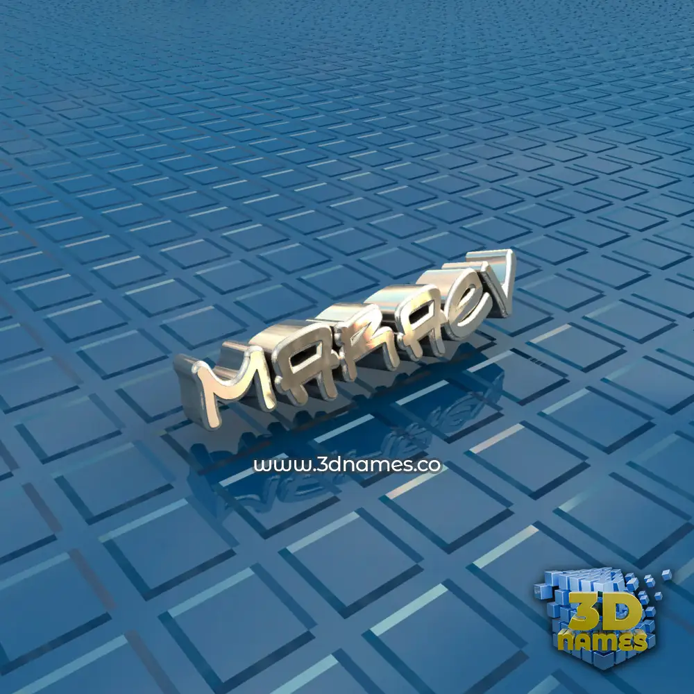maraev in Blue Bling style - 3D name wallpaper