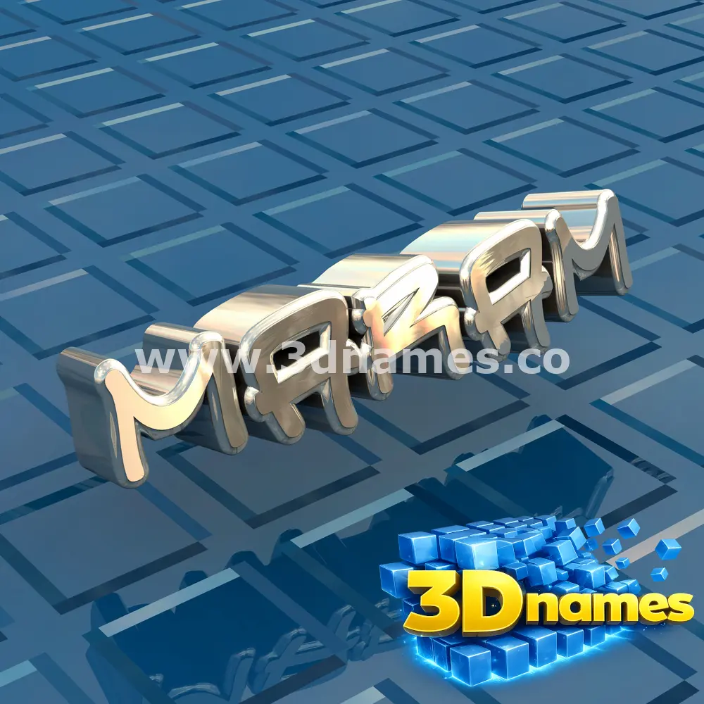 maram in Blue Bling style - 3D name wallpaper