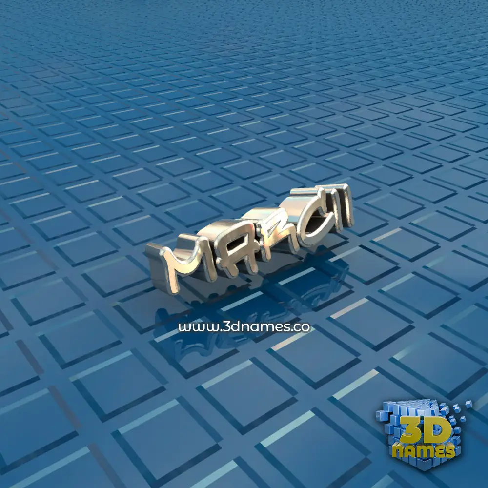 marcii in Blue Bling style - 3D name wallpaper