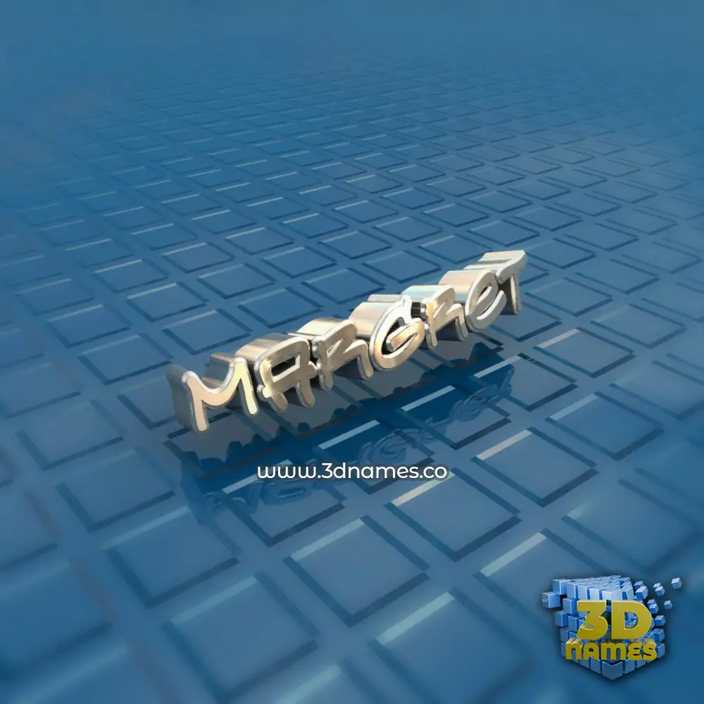margret in Blue Bling style - 3D name wallpaper