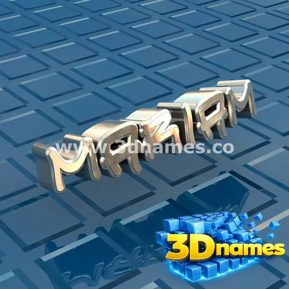 mariam in Blue Bling style - 3D name wallpaper