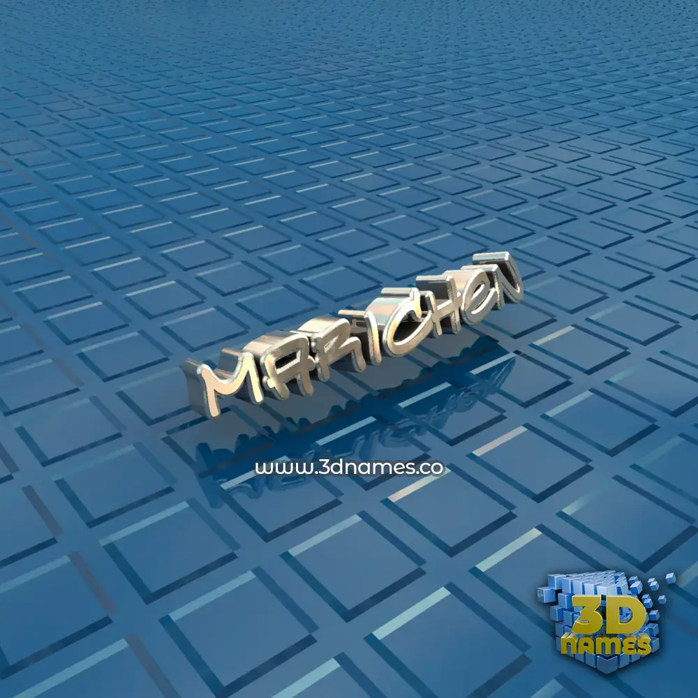 marichen in Blue Bling style - 3D name wallpaper