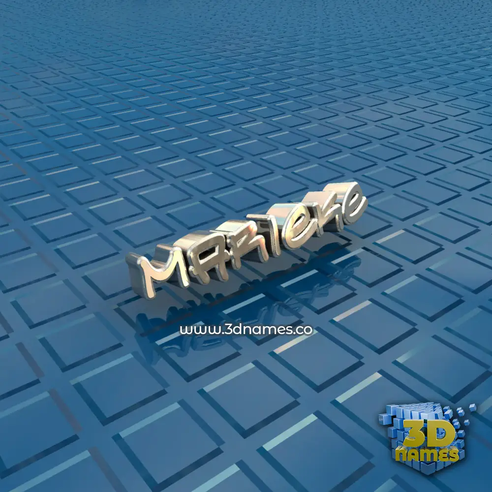 marieke in Blue Bling style - 3D name wallpaper