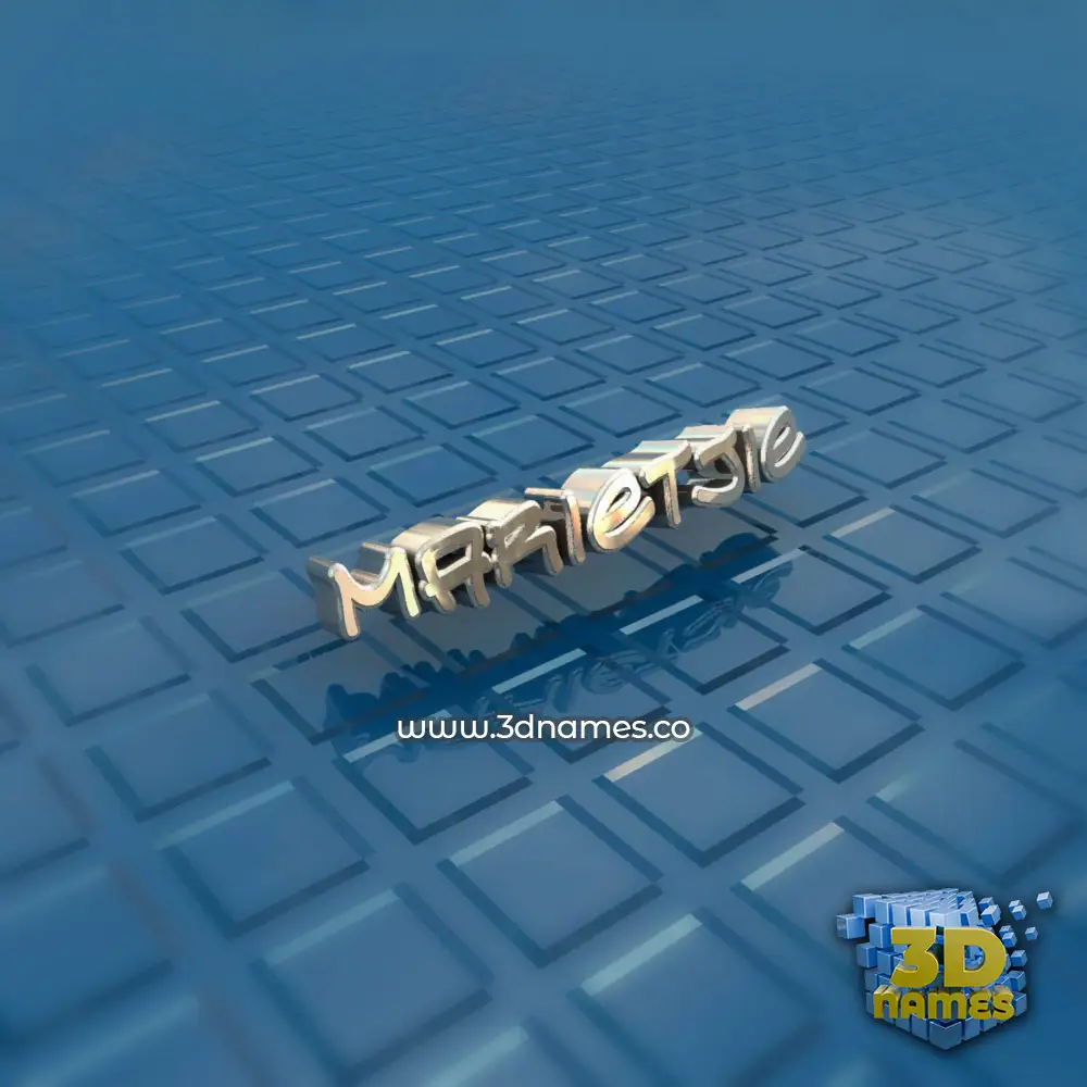 marietjie in Blue Bling style - 3D name wallpaper