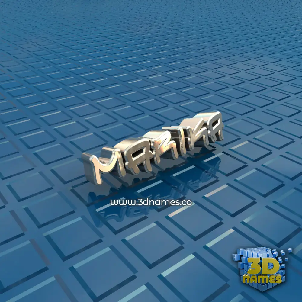 marika in Blue Bling style - 3D name wallpaper