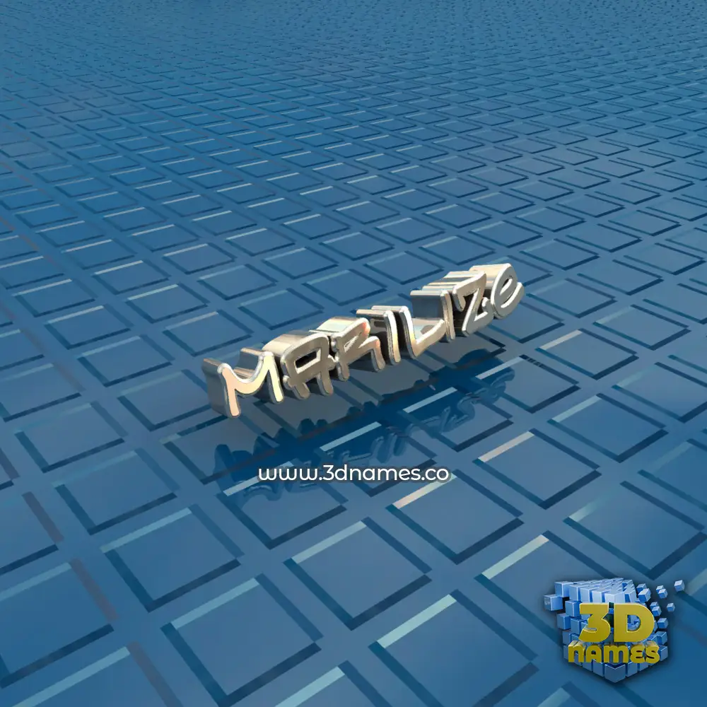 marilize in Blue Bling style - 3D name wallpaper