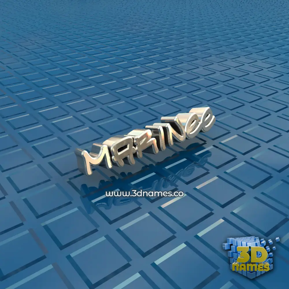 marinee in Blue Bling style - 3D name wallpaper