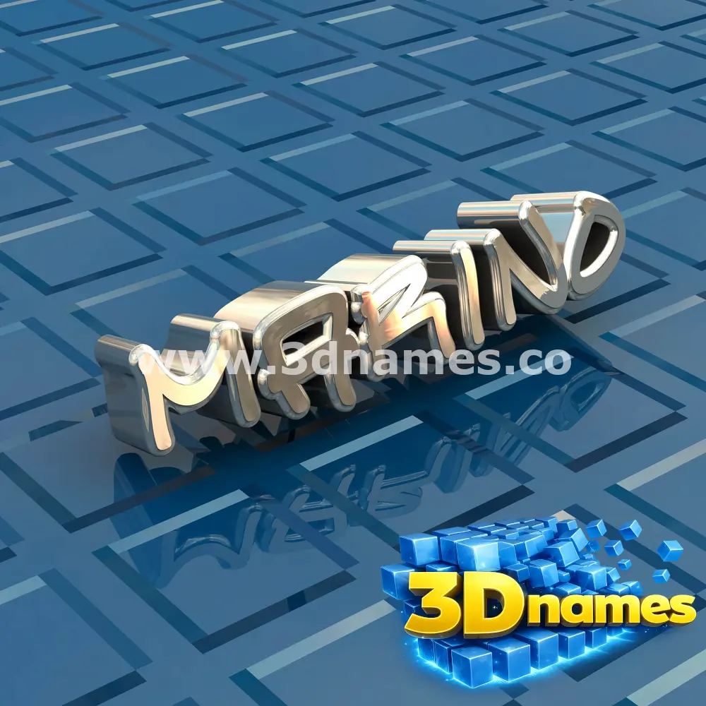 marino in Blue Bling style - 3D name wallpaper
