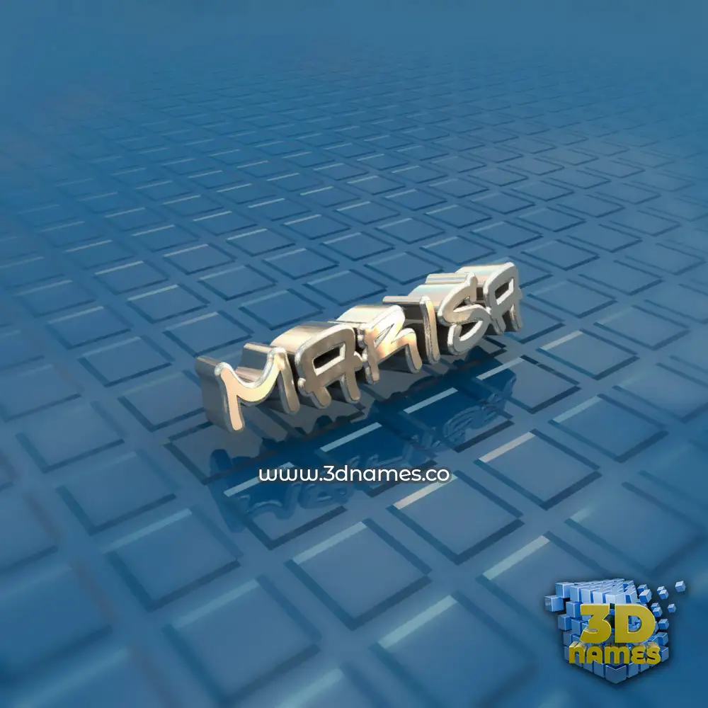 marisa in Blue Bling style - 3D name wallpaper