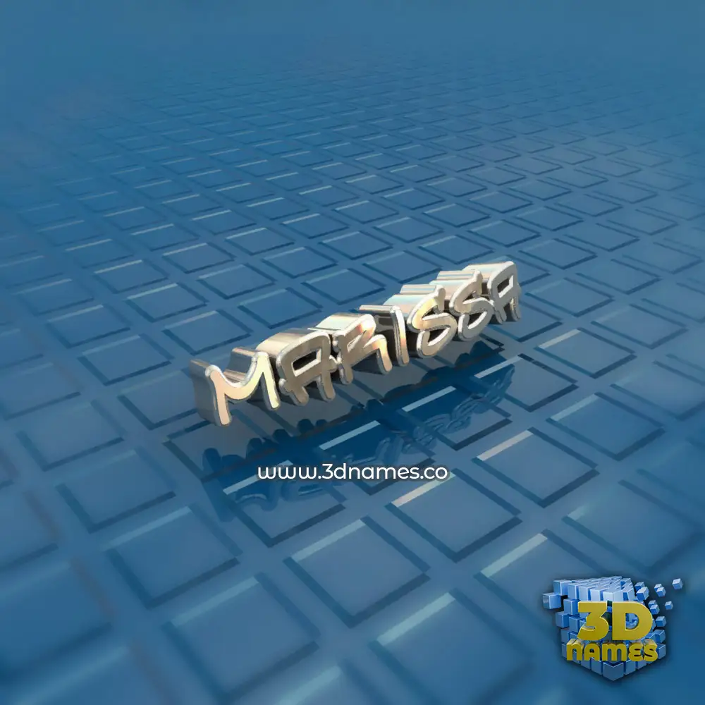 marissa in Blue Bling style - 3D name wallpaper