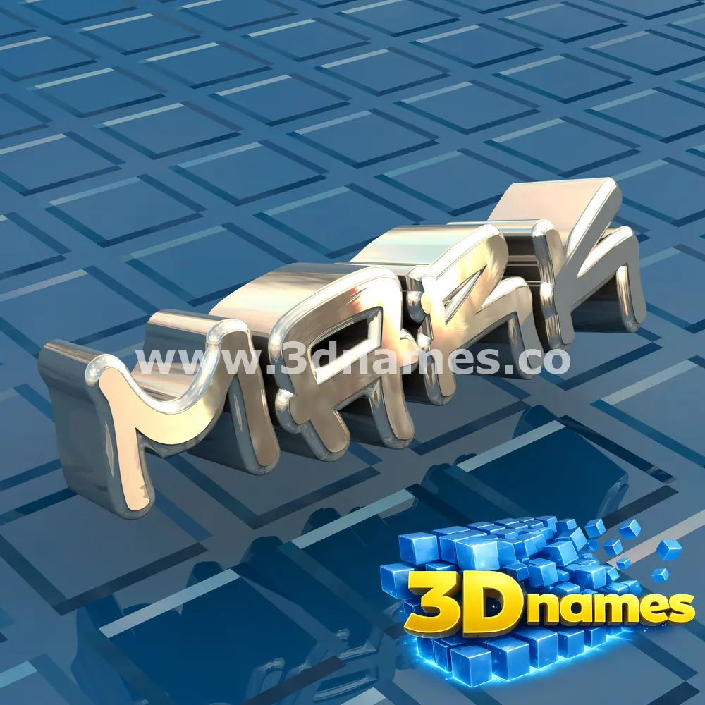 mark in Blue Bling style - 3D name wallpaper