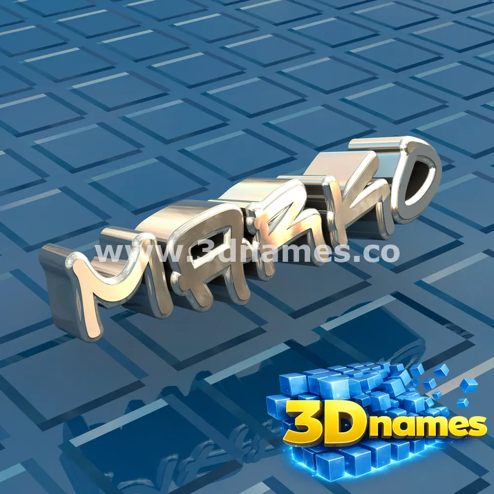 marko in Blue Bling style - 3D name wallpaper