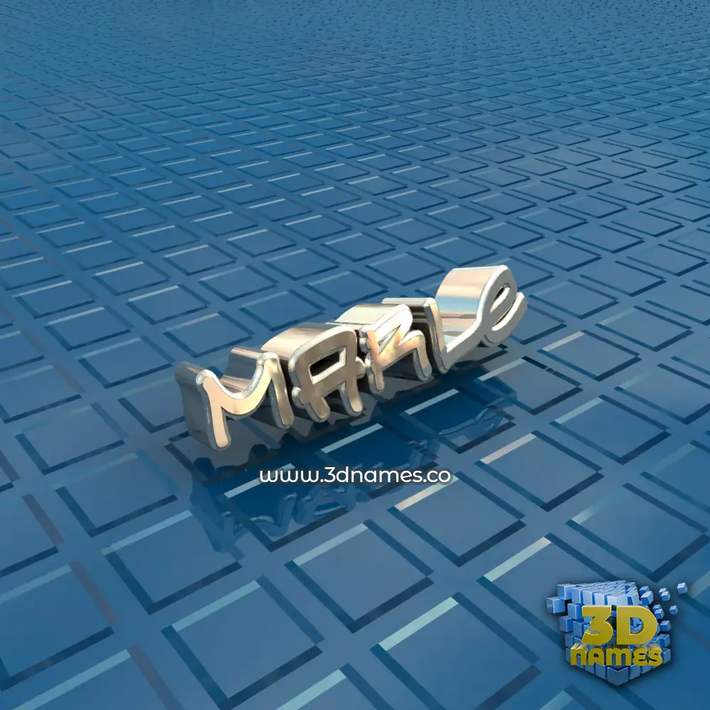 marle in Blue Bling style - 3D name wallpaper