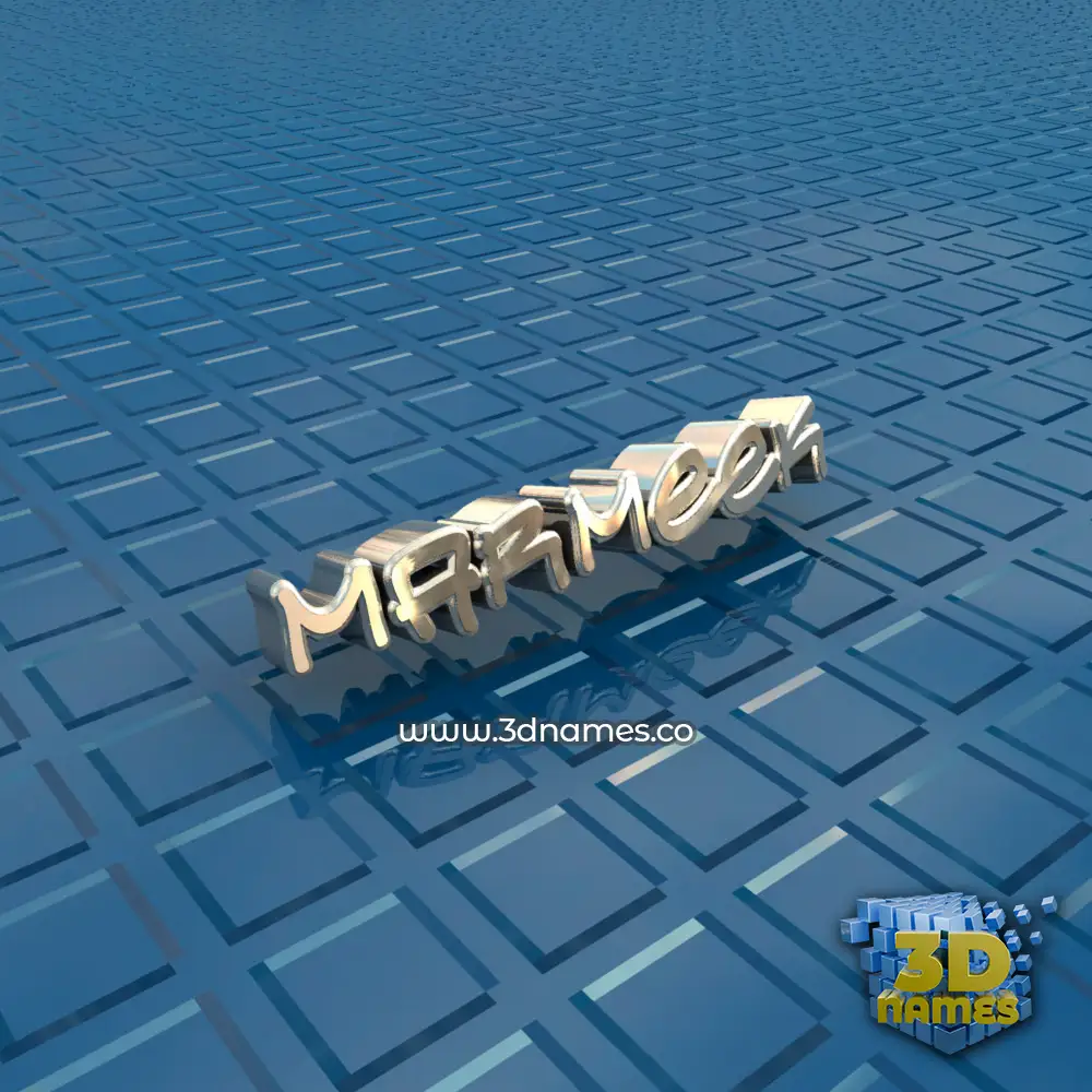 marmeek in Blue Bling style - 3D name wallpaper