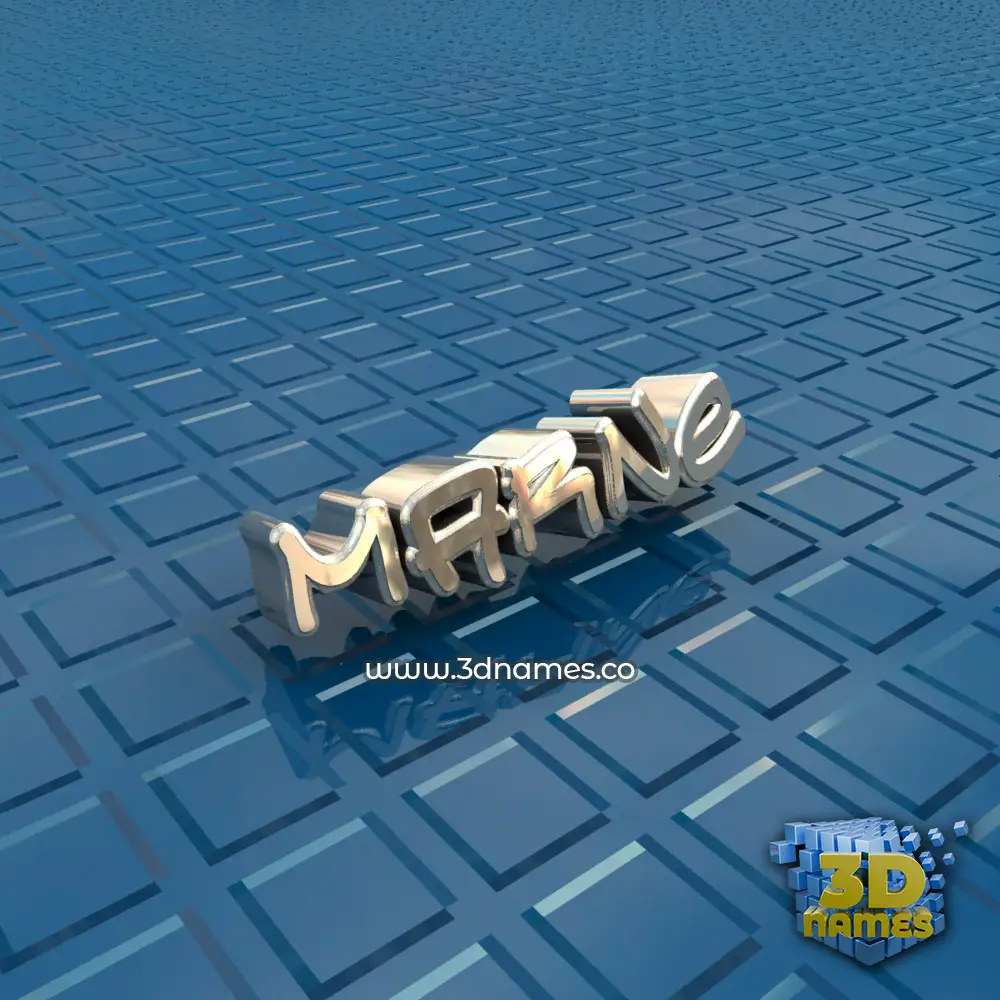 marne in Blue Bling style - 3D name wallpaper