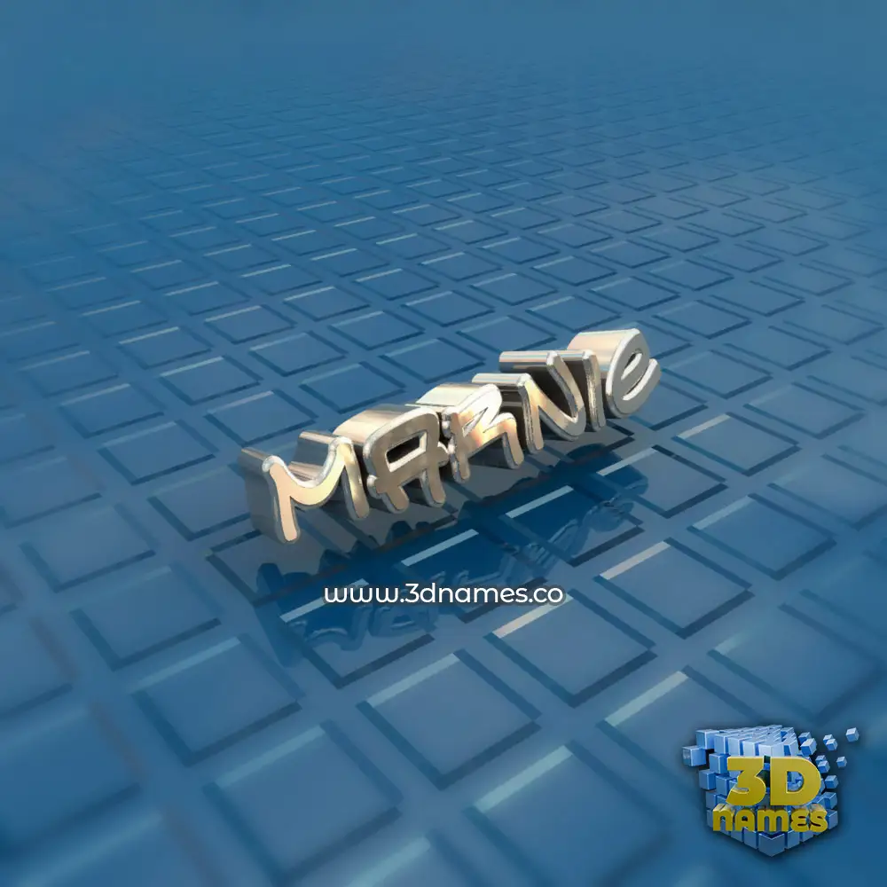 marnie in Blue Bling style - 3D name wallpaper