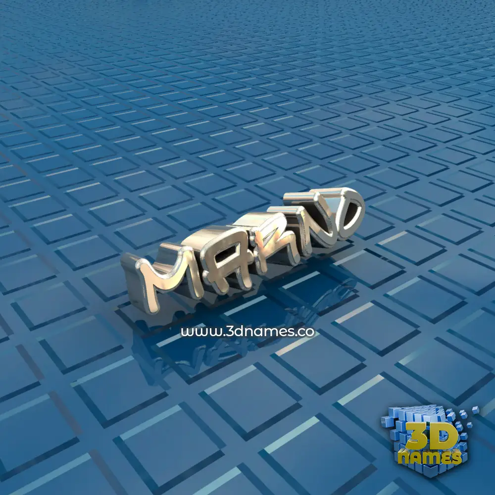 marno in Blue Bling style - 3D name wallpaper