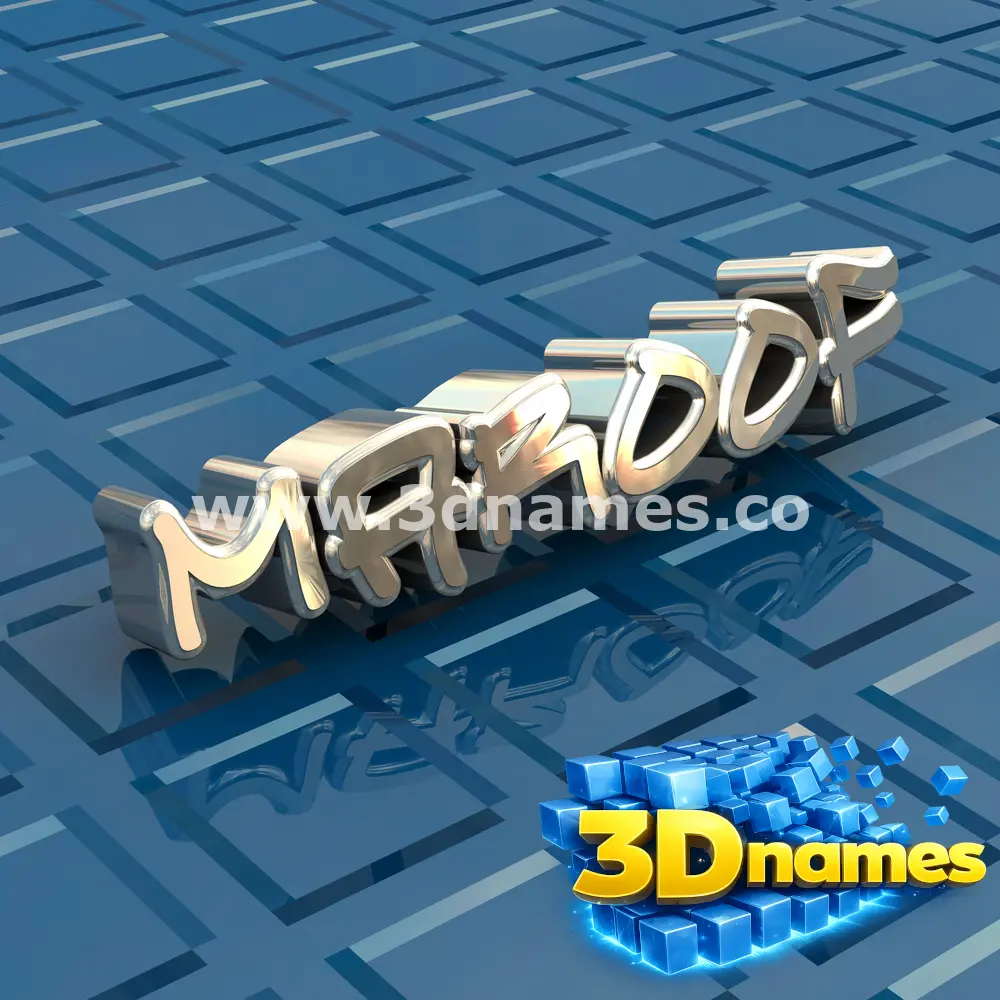 maroof in Blue Bling style - 3D name wallpaper