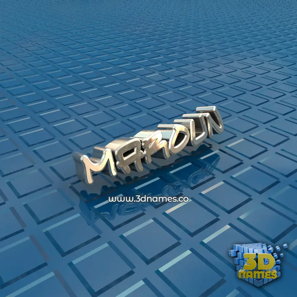 maroun in Blue Bling style - 3D name wallpaper