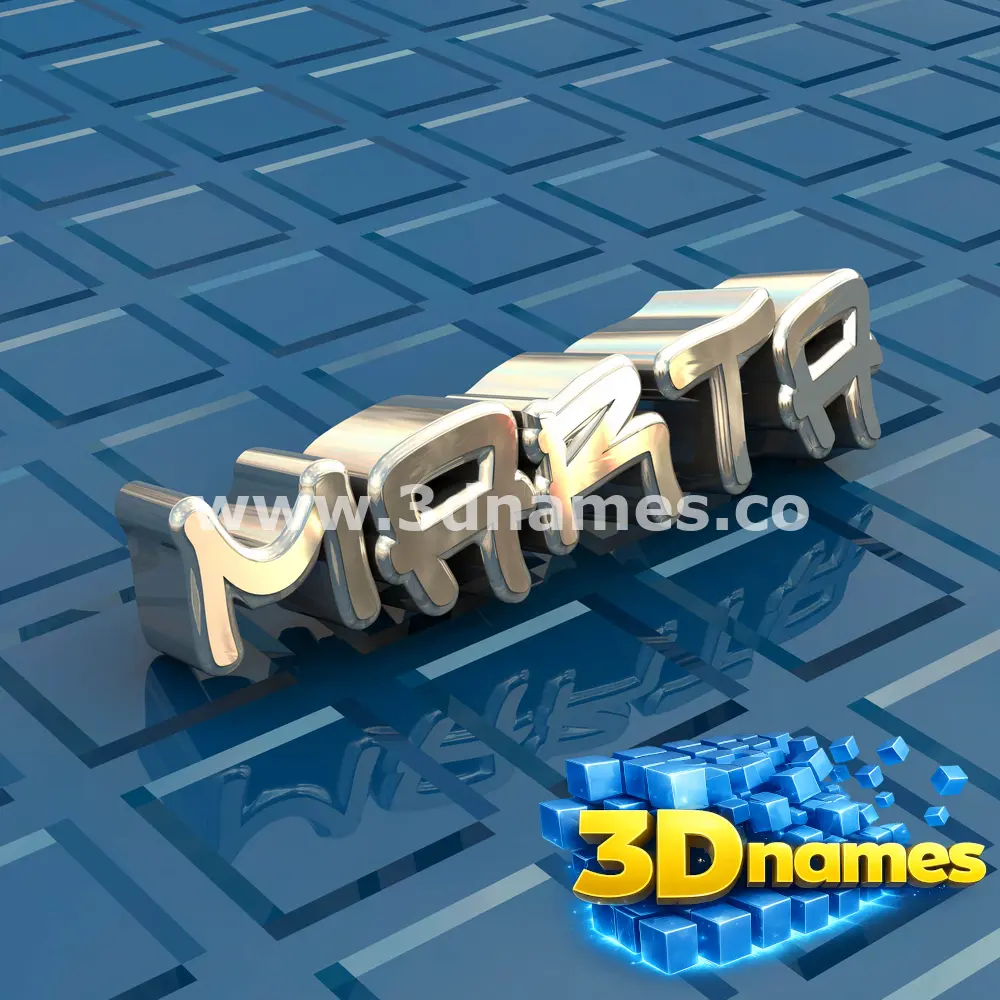 marta in Blue Bling style - 3D name wallpaper