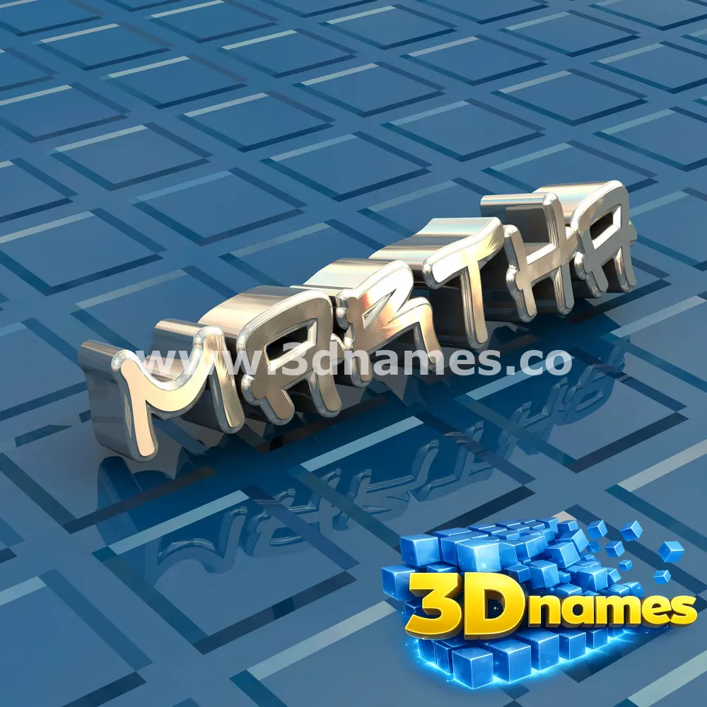 martha in Blue Bling style - 3D name wallpaper