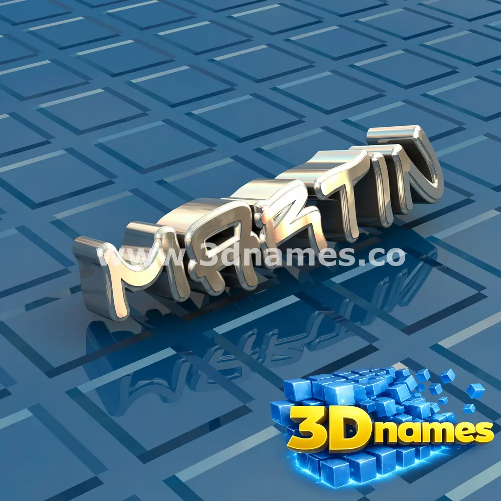 martin in Blue Bling style - 3D name wallpaper